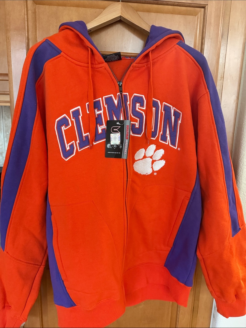 Colosseum Purple Hoodie with Orange Trim